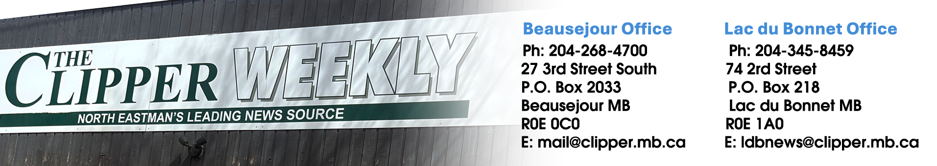 Clipper Weekly Beausejour Lac du Bonnet